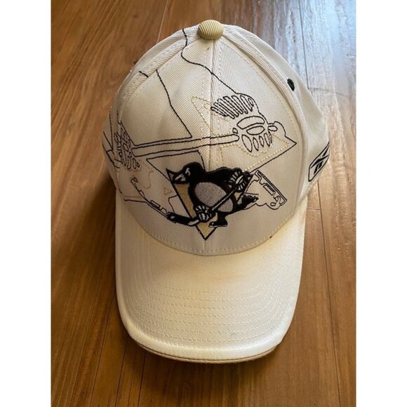 Pittsburgh Penguins White Reebok NHL Hat (One Size) - Picture 1 of 4